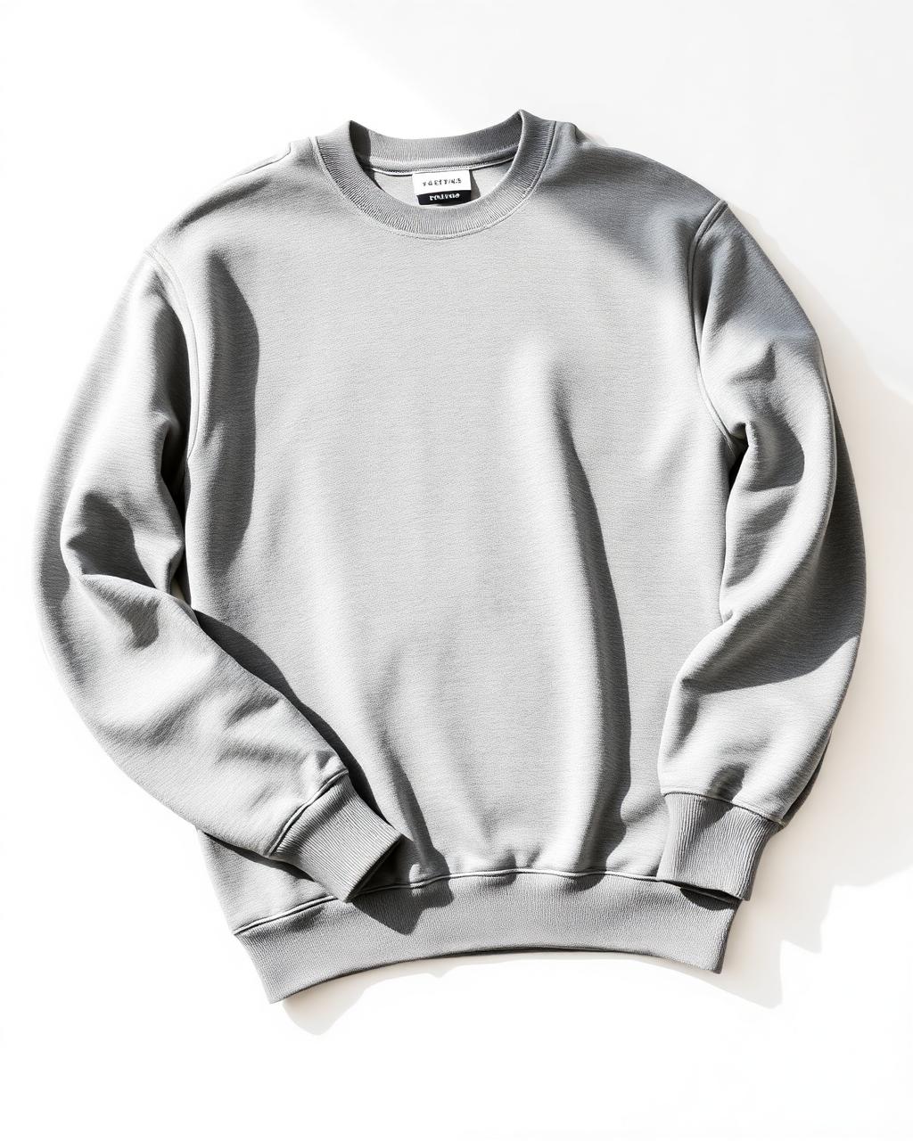 Essential Sweatshirt — 440 GSM crewneck, ribbed panels.