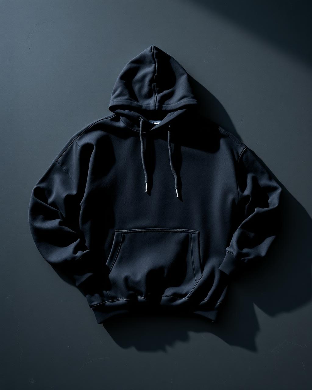 Shadow Hoodie — 580 GSM brushed-back heavyweight hood.